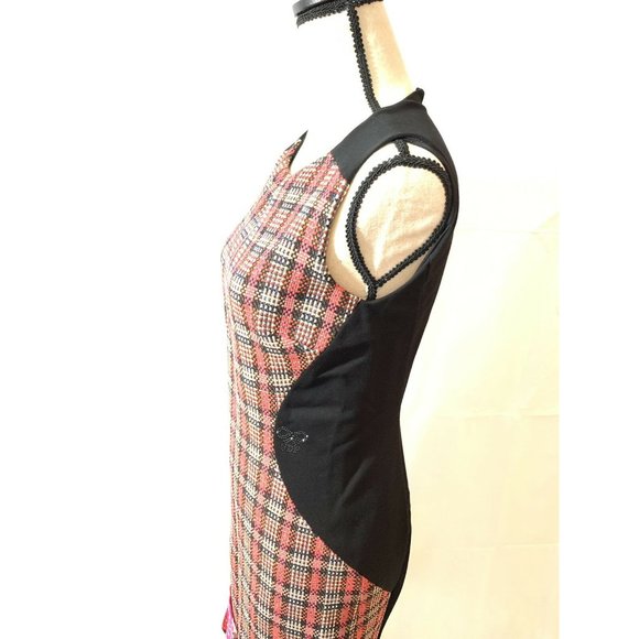 VDP Women’s Dress Size 8 Black With Red Stitched - Picture 4 of 7